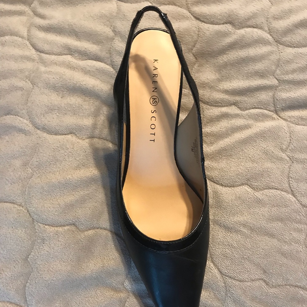 Black slingback heel